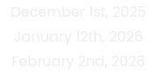 January 6, 2025 February 3, 2025 March 3, 2025